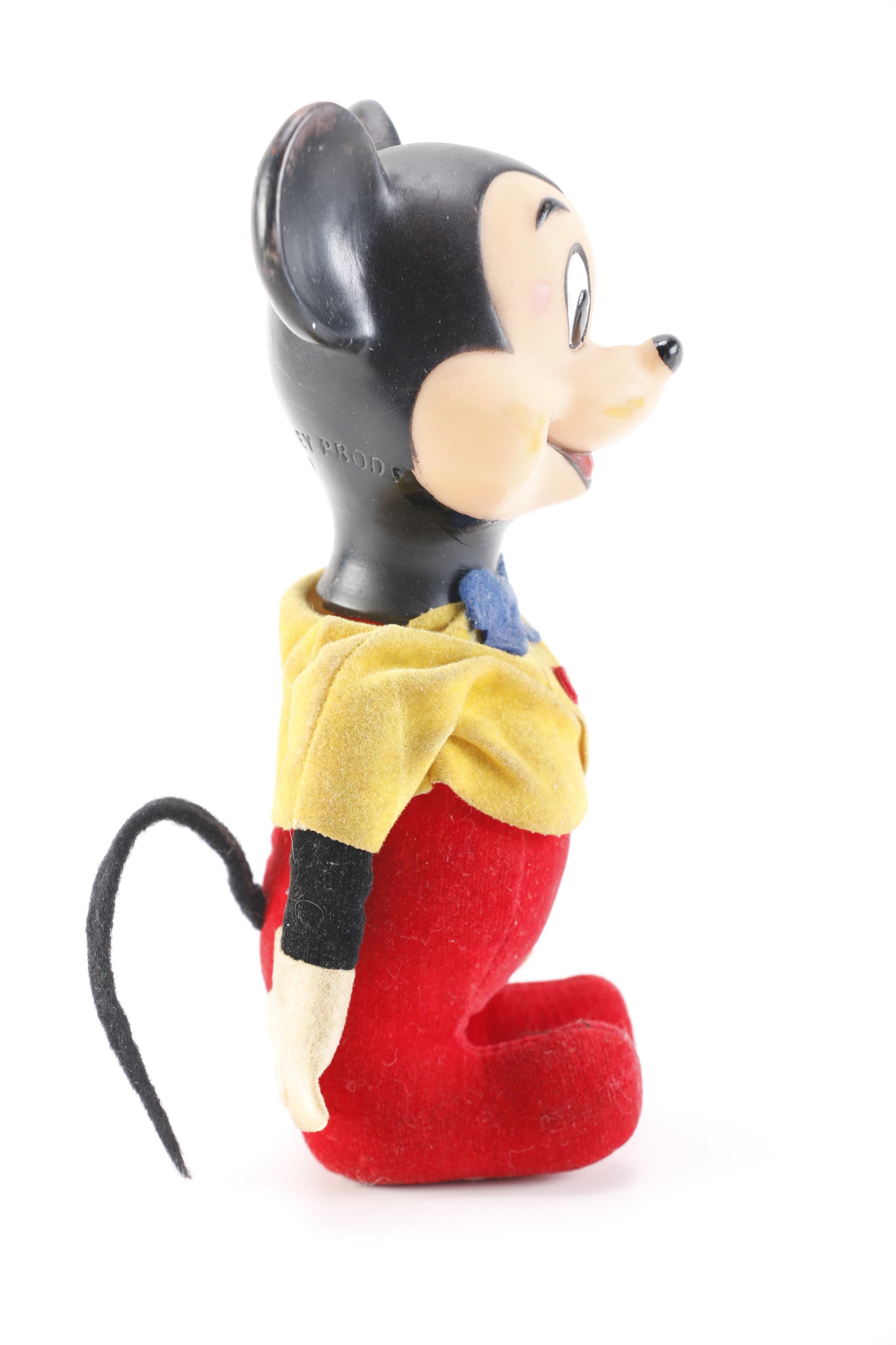 Vintage Mickey Mouse Wood Filled Toy