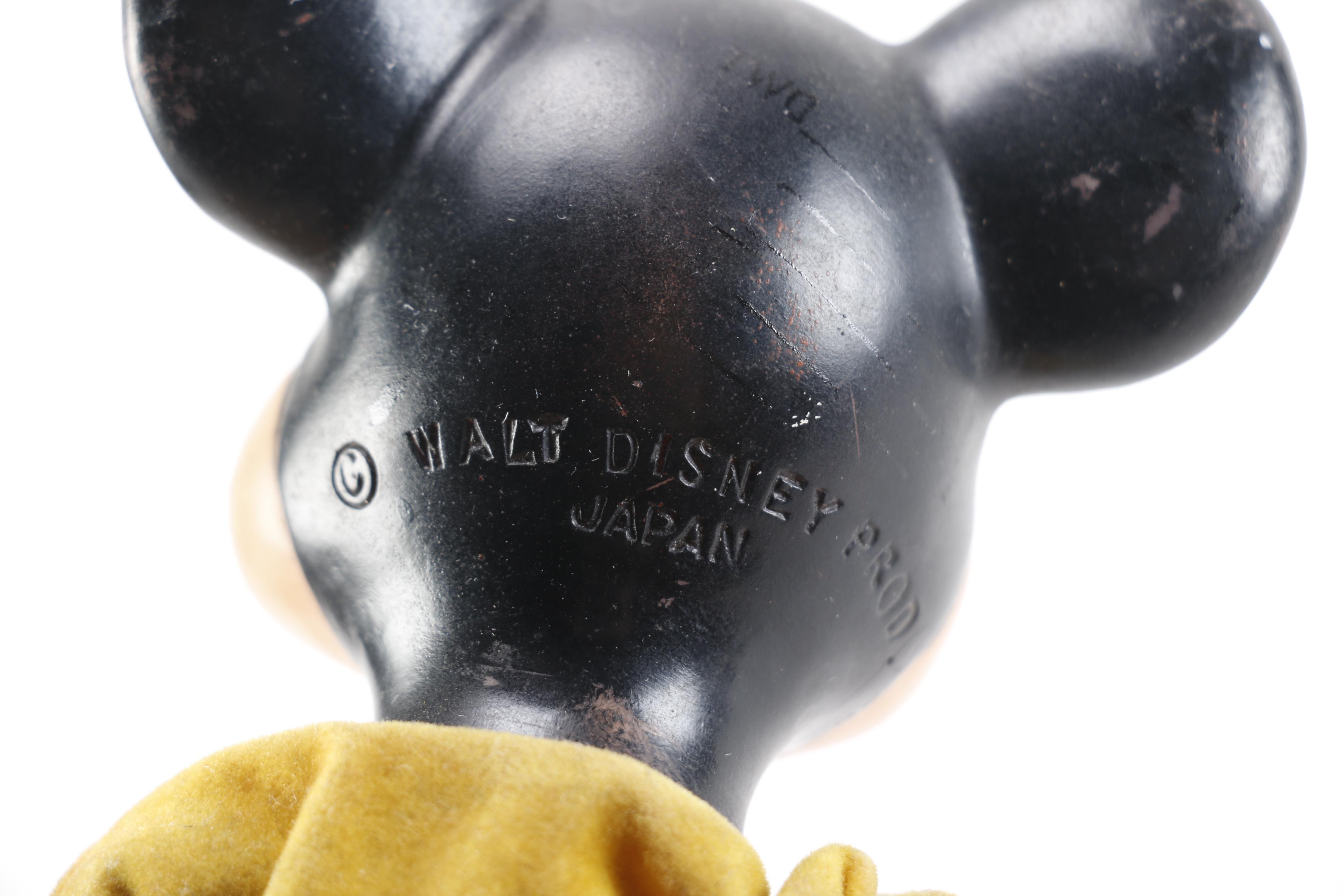 Vintage Mickey Mouse Wood Filled Toy