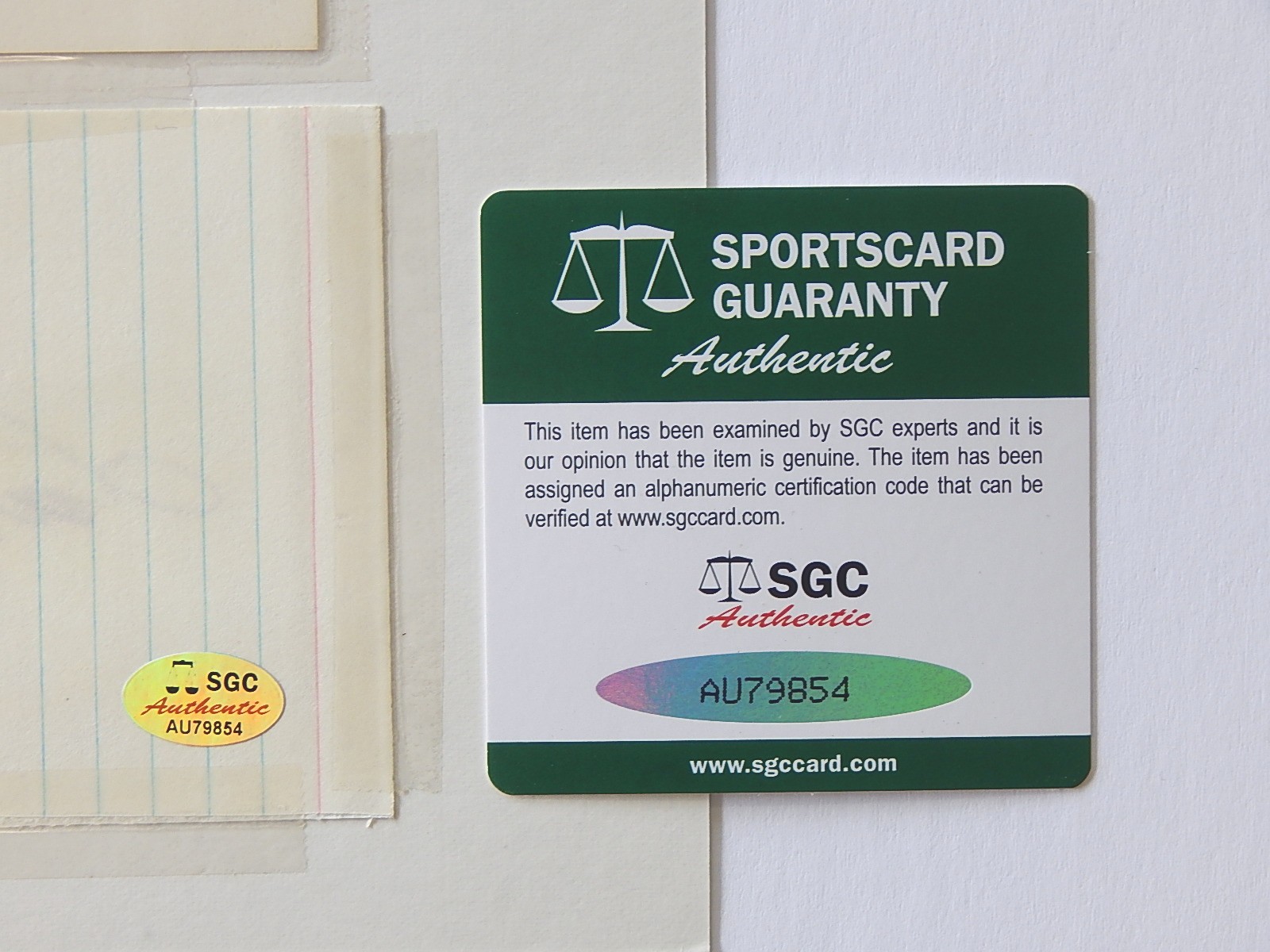 MLB Louis Boudreau Hall of Fame Card and Signature SGC COA