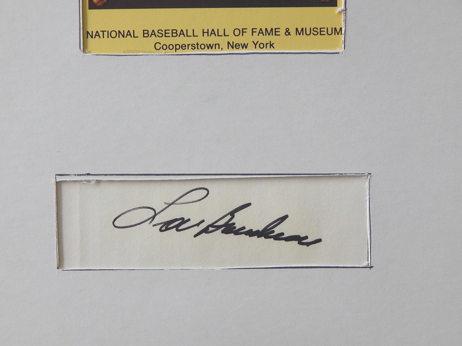 MLB Louis Boudreau Hall of Fame Card and Signature SGC COA