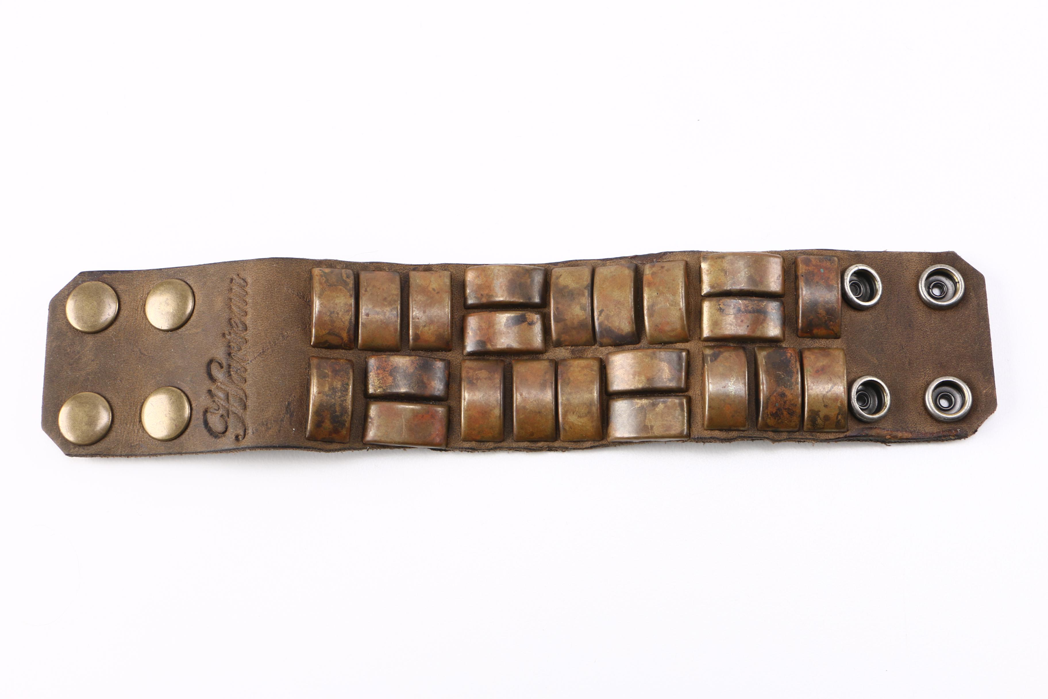 Leather and Brass Bracelet by Harteau