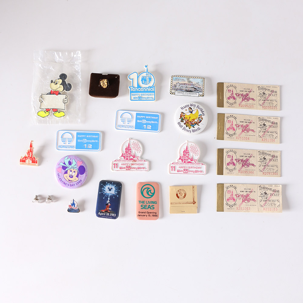 Disney Collectibles Including Anniversary Pins