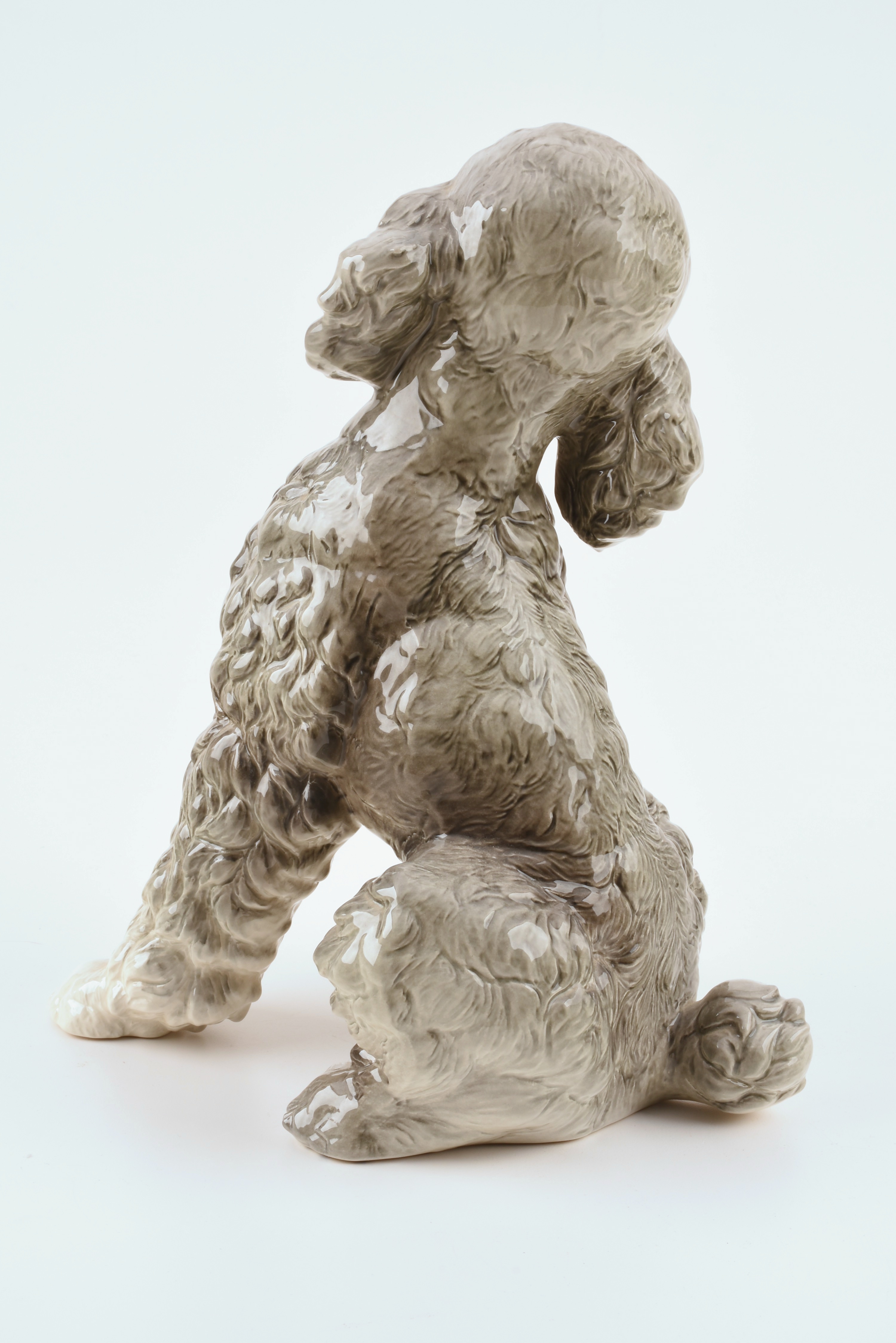 Rare Large Goebel Porcelain Seated Poodle Figure, W. Germany