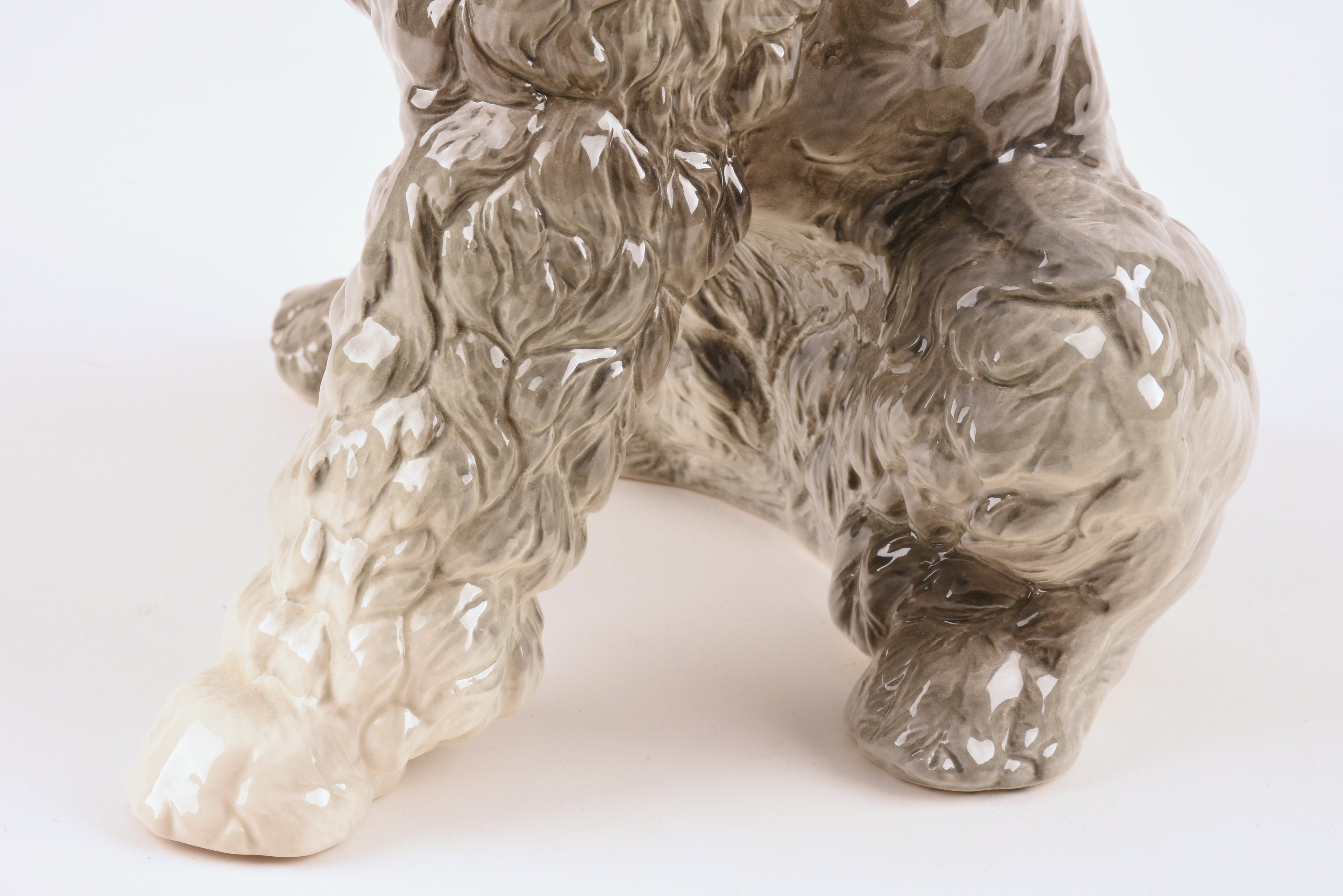 Rare Large Goebel Porcelain Seated Poodle Figure, W. Germany