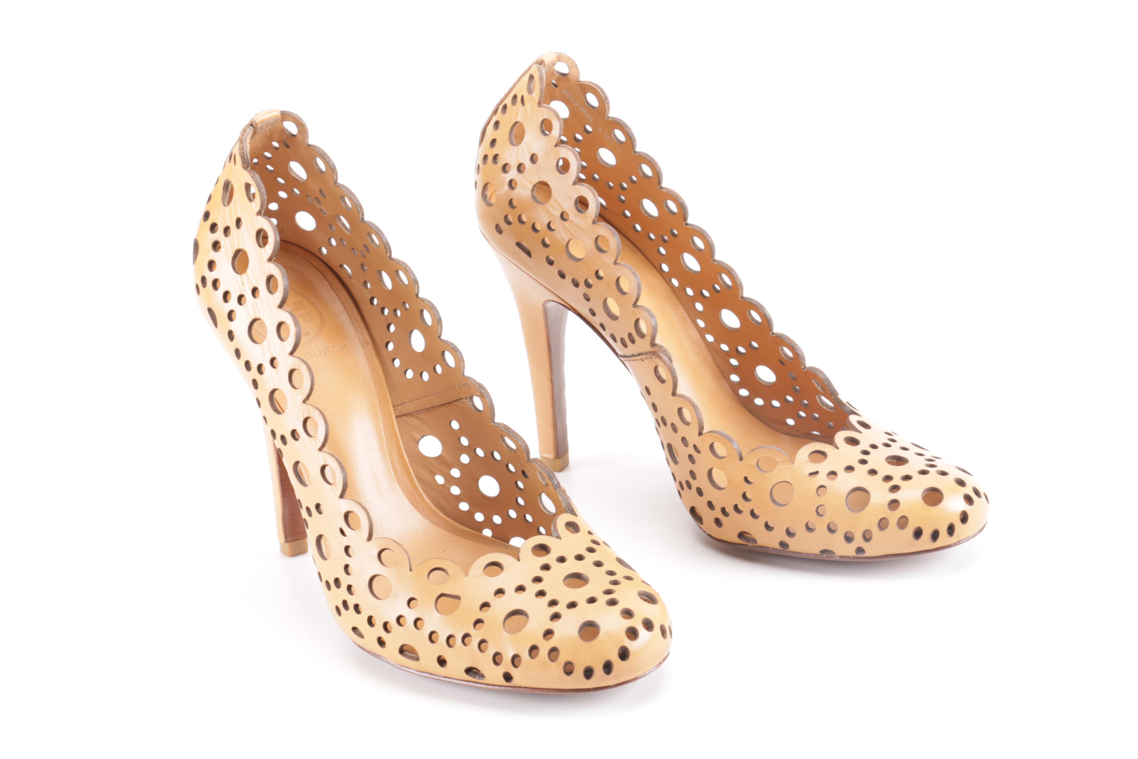 Tory Burch Perforated Leather Pumps