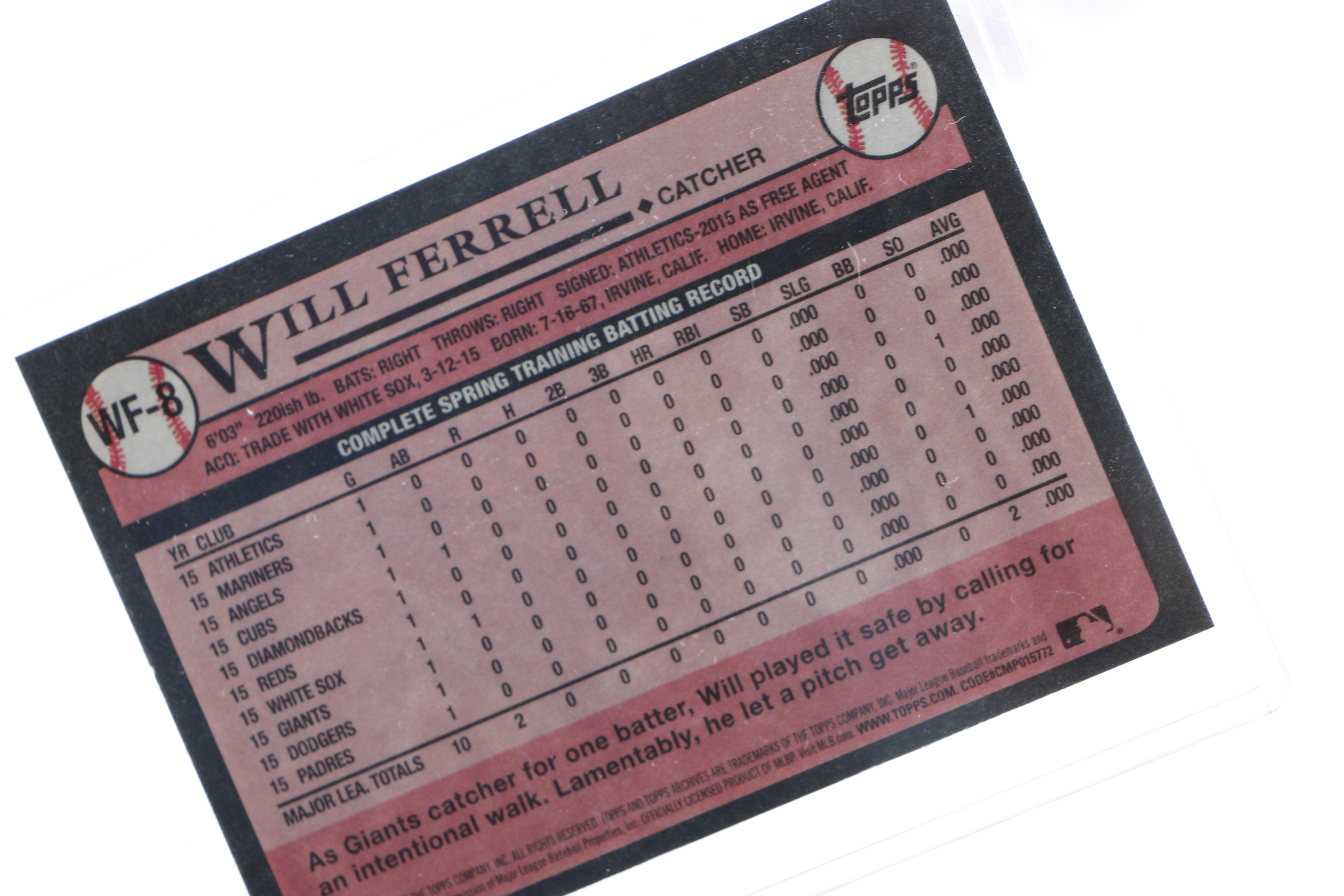 Modern Baseball Cards Featuring Will Ferrell
