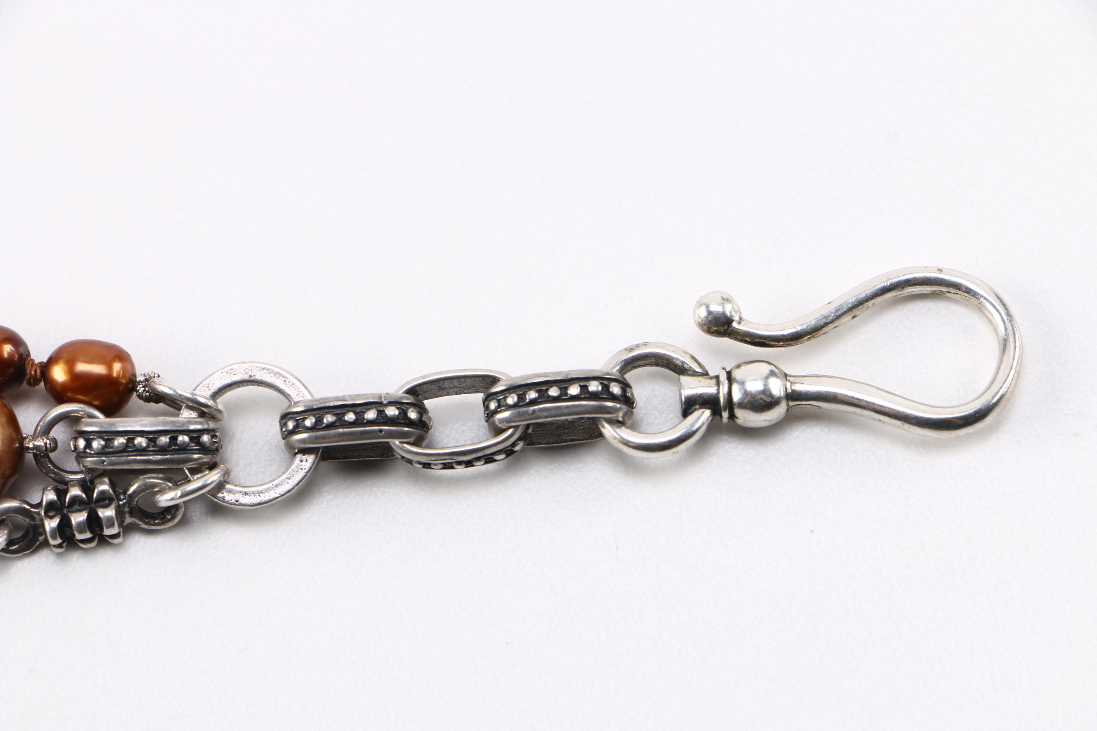 Sterling Freshwater Pearl Necklace by Chevron Royale