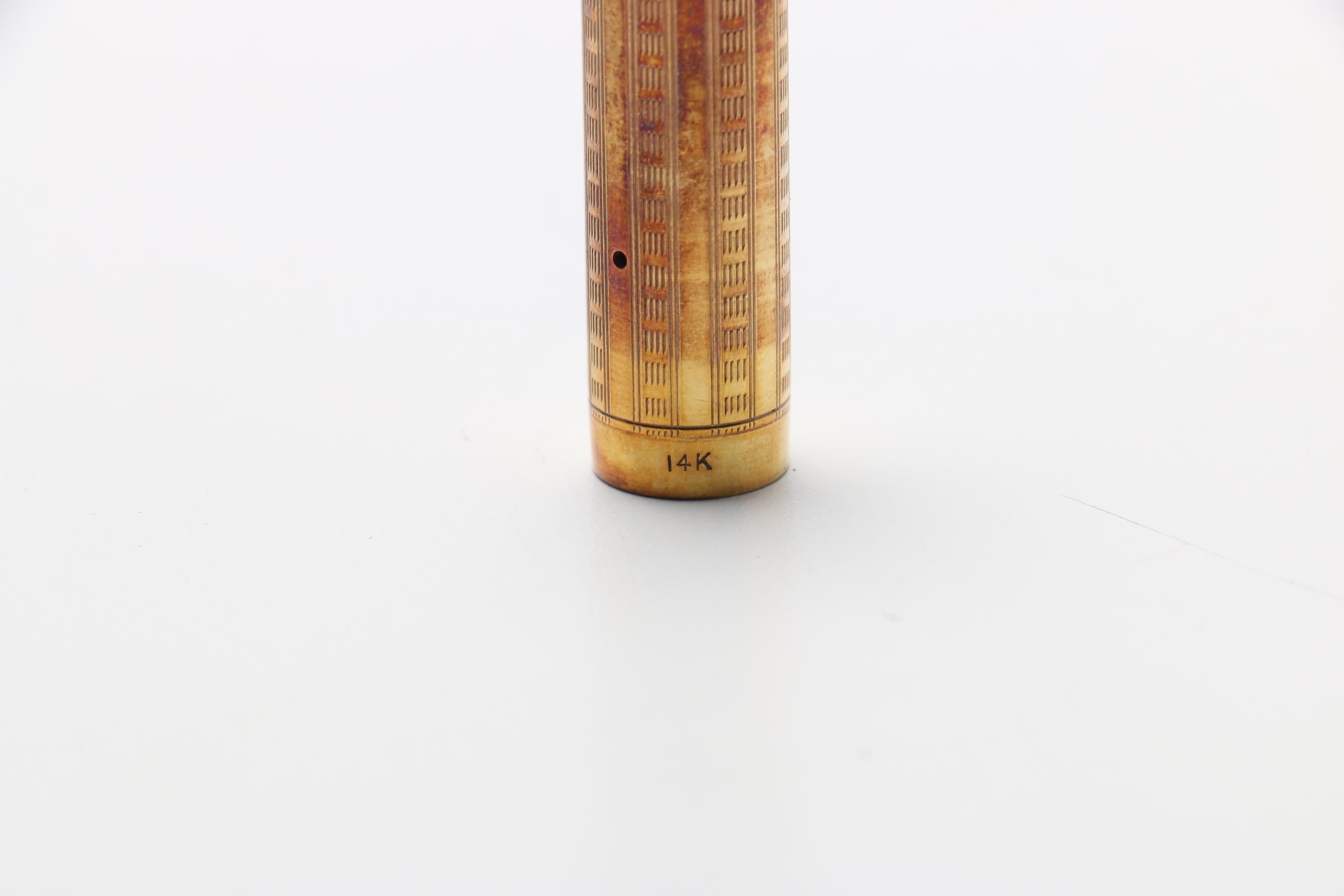 14K Sheaffer's Pen and Pencil Set and Brass Fountain Pen