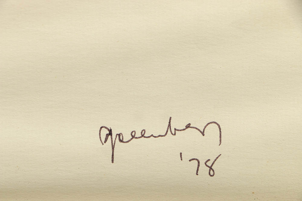 Clement Greenberg; Untitled, 1978