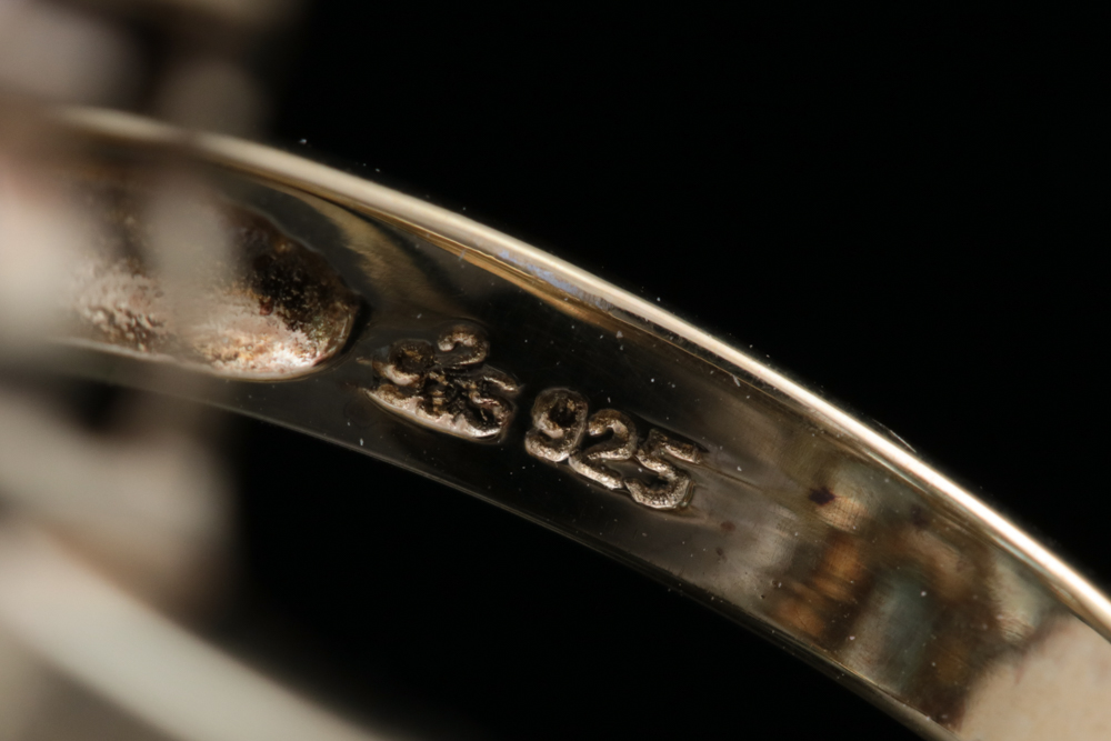 Vermeil, Apatite, and White Zircon Ring