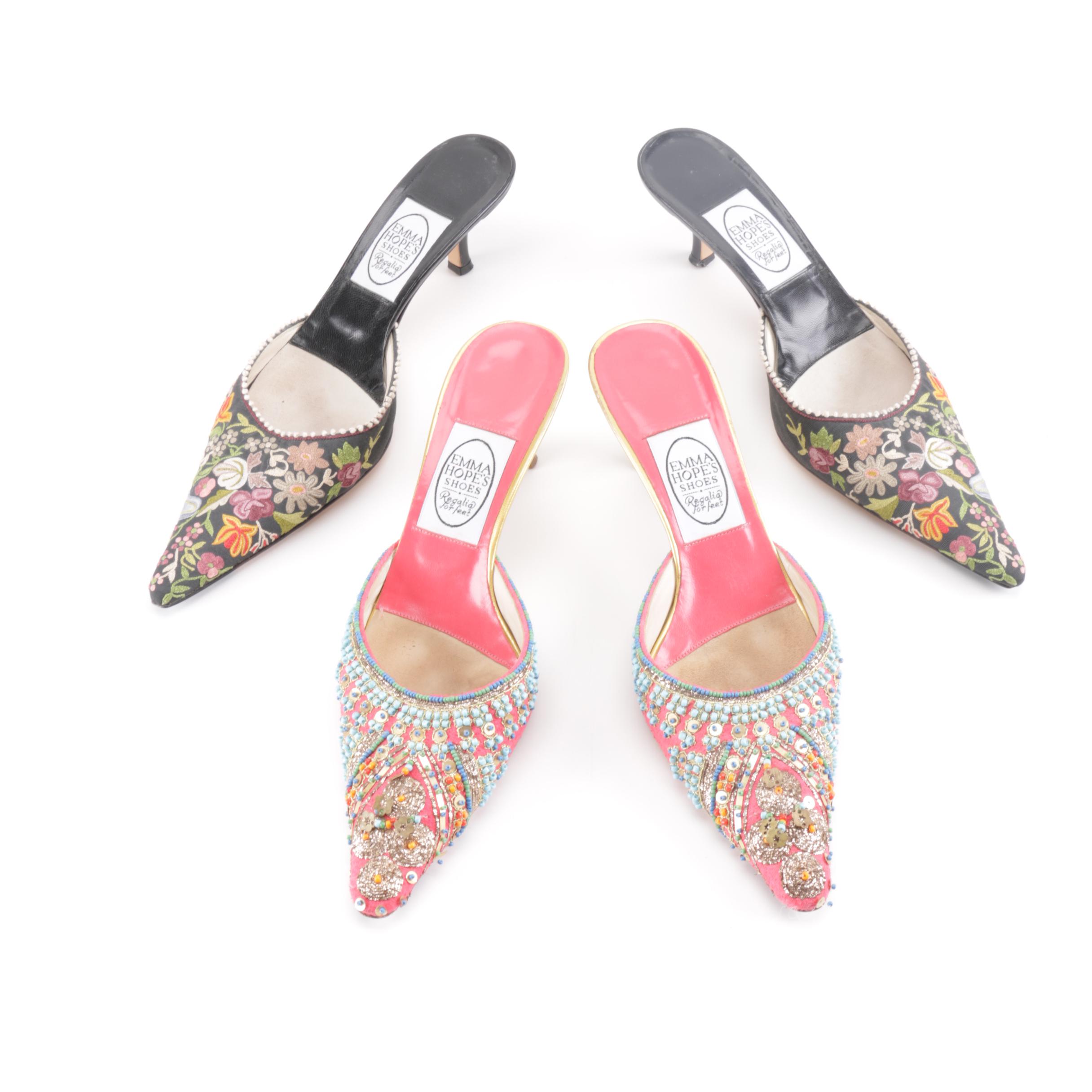 Embroidered and Beaded Shoes by Emma Hope's