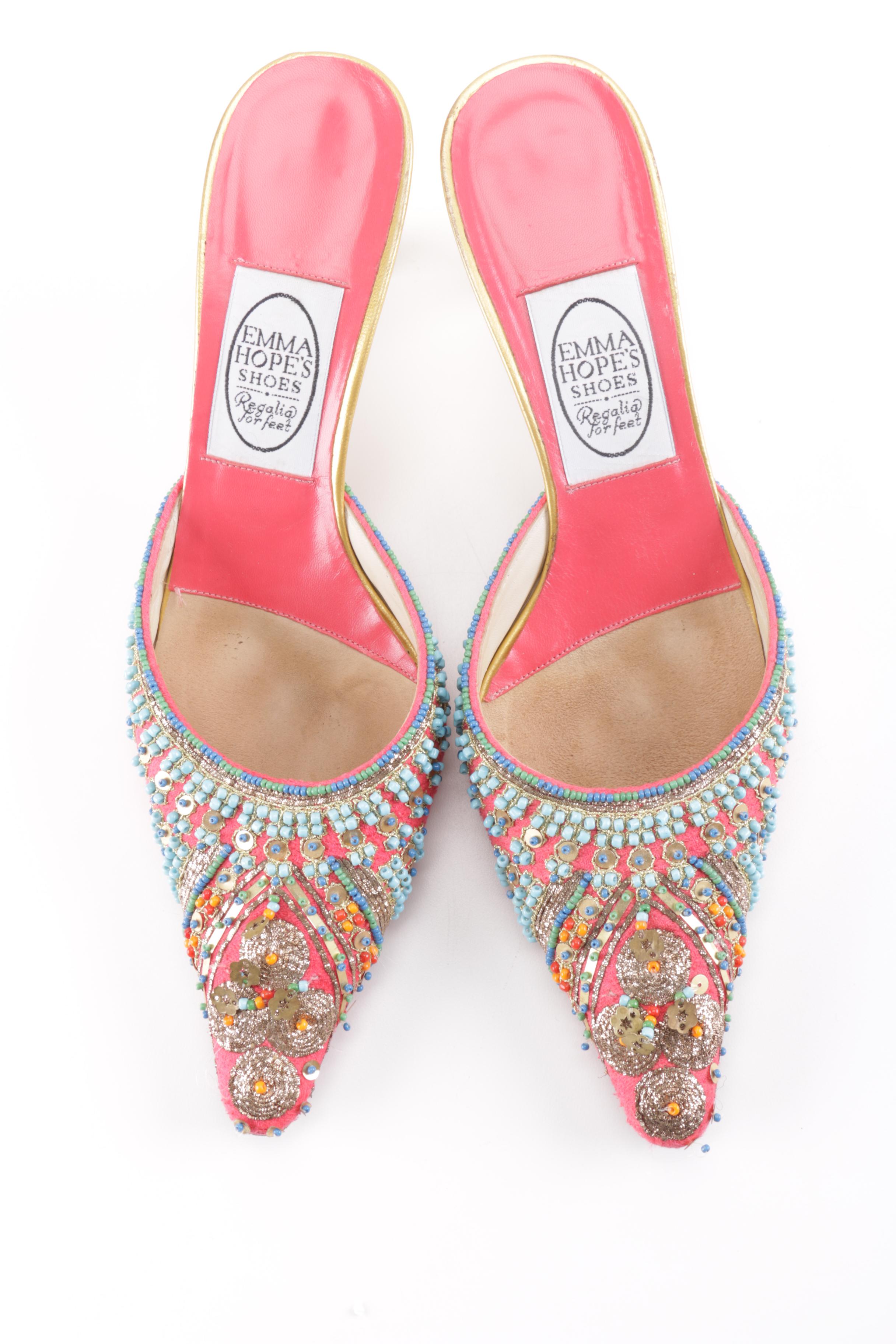 Embroidered and Beaded Shoes by Emma Hope's