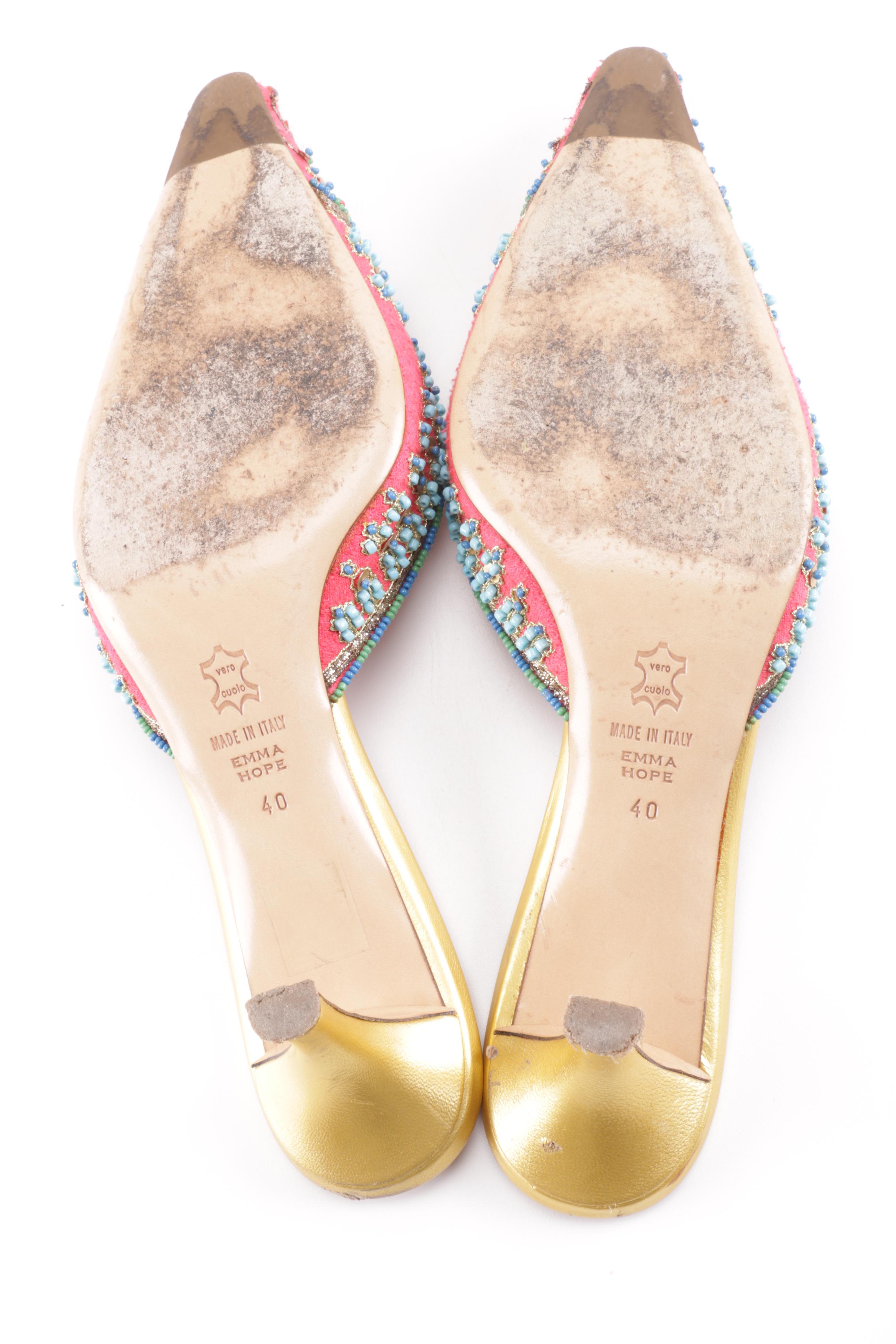 Embroidered and Beaded Shoes by Emma Hope's