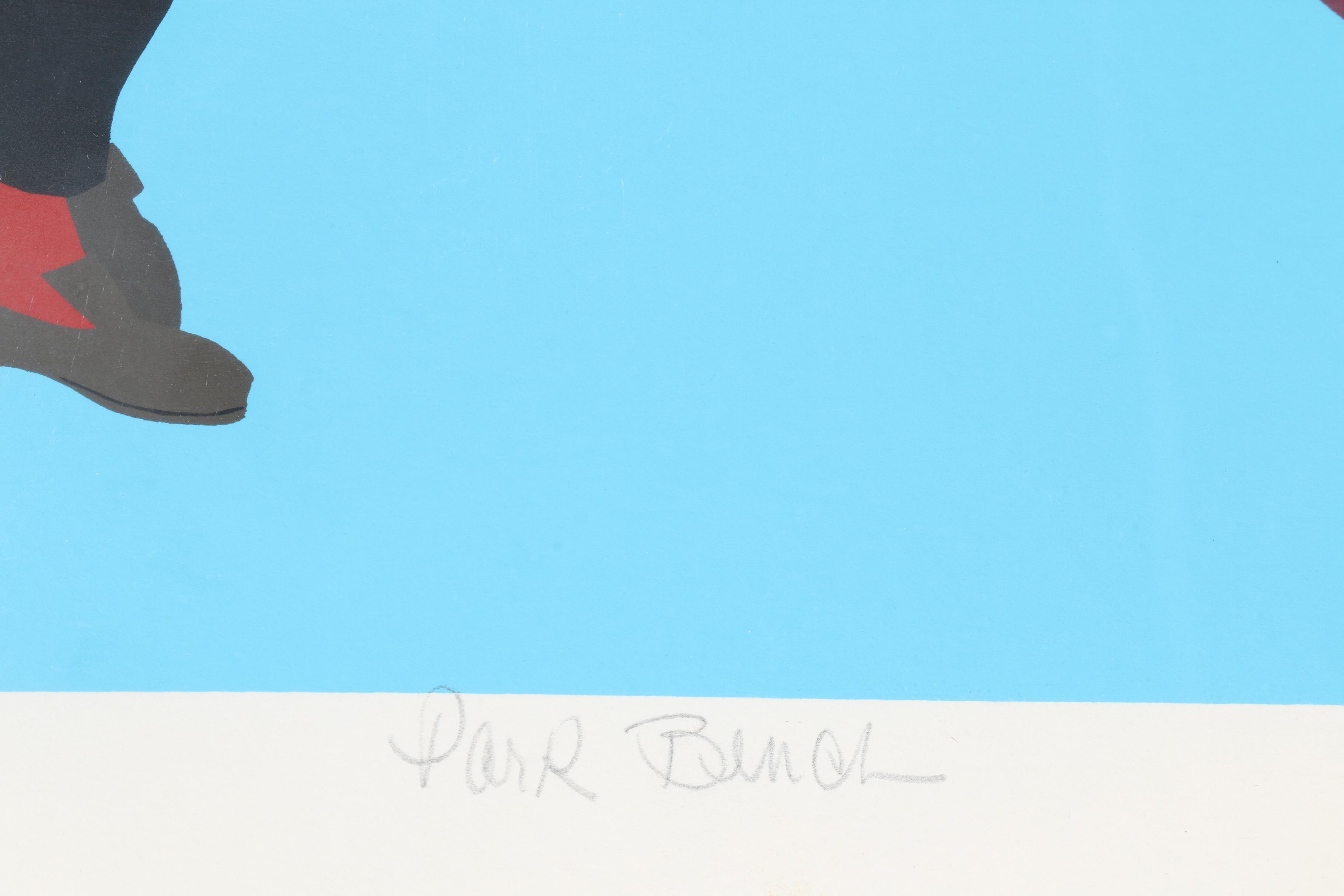 Gail Bruce Limited Edition Serigraph on Paper "Park Bench"