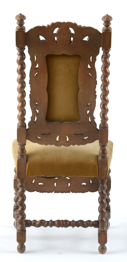 Vintage Carved Oak Side Chair