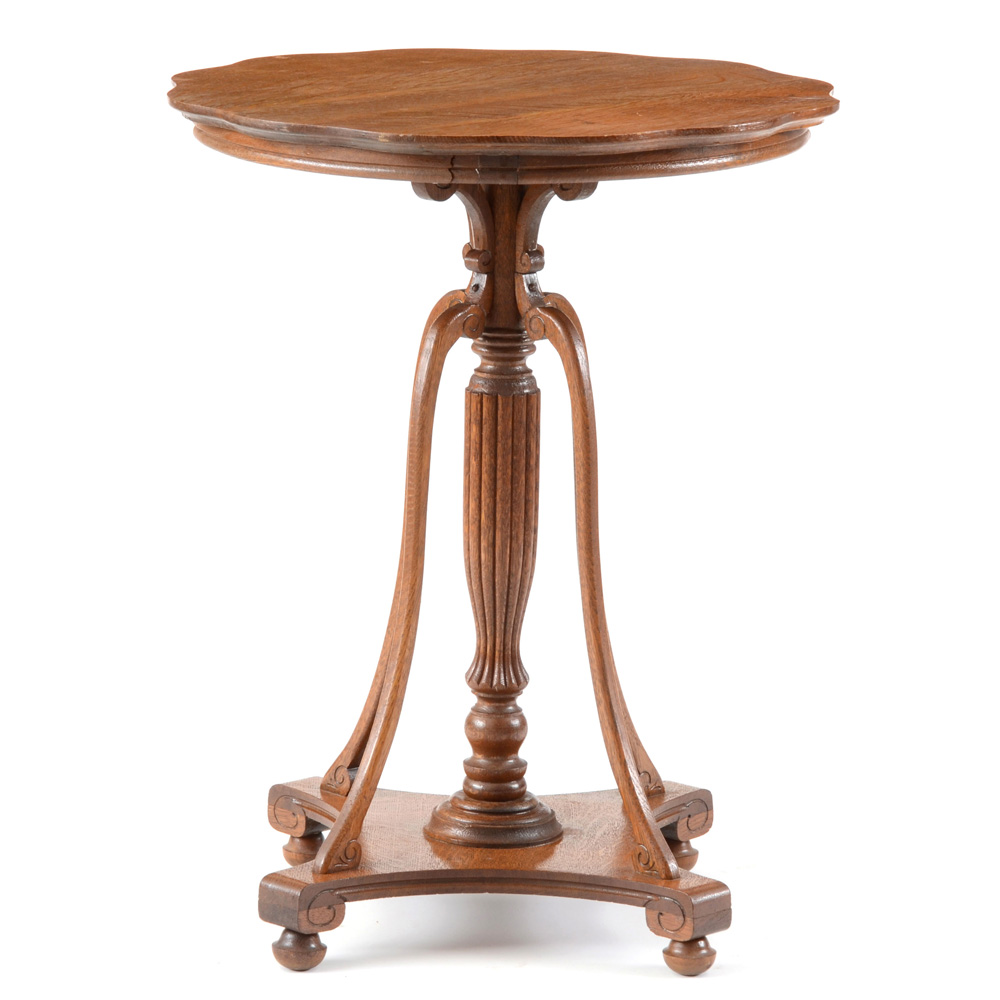 Antique Tiger Oak Accent Table