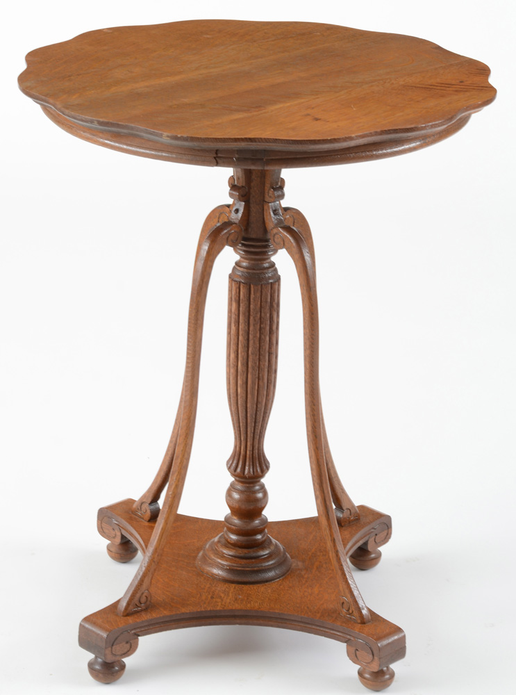 Antique Tiger Oak Accent Table