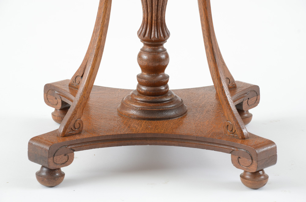 Antique Tiger Oak Accent Table