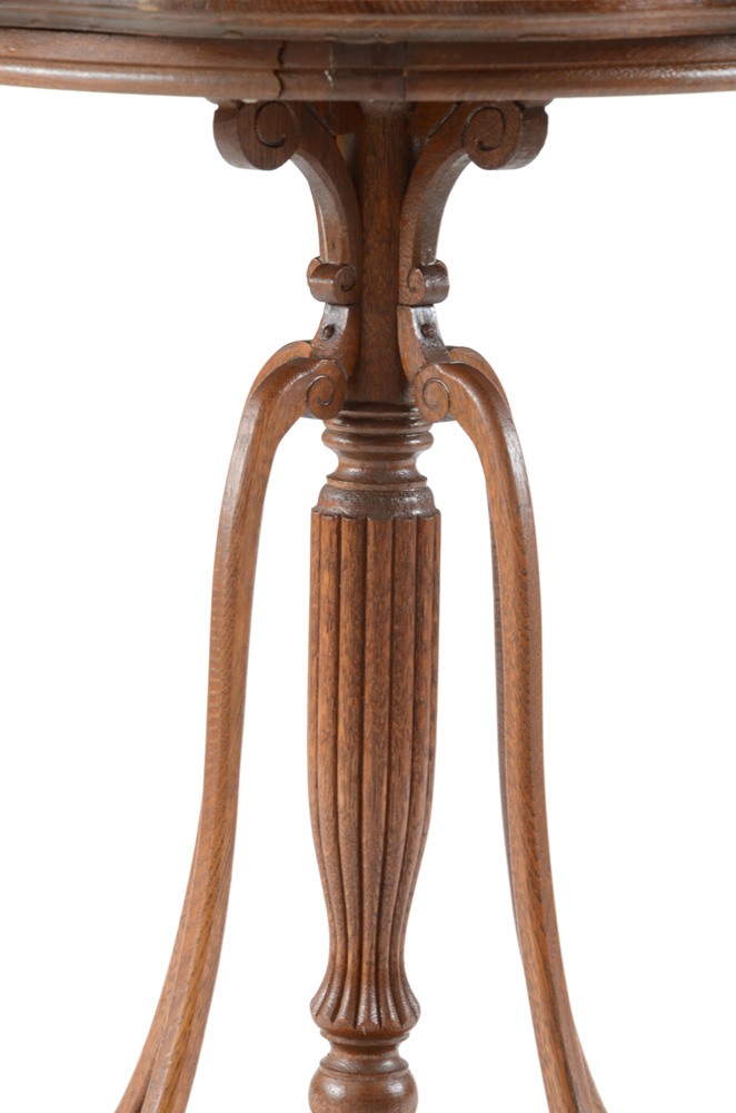 Antique Tiger Oak Accent Table