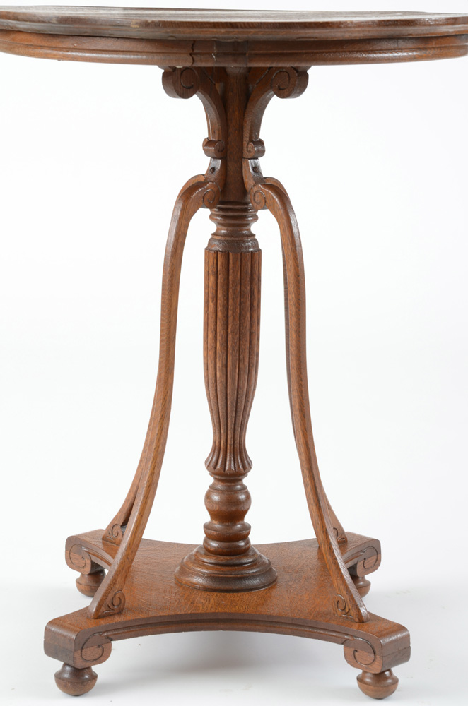 Antique Tiger Oak Accent Table