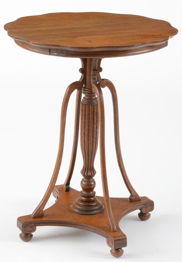 Antique Tiger Oak Accent Table