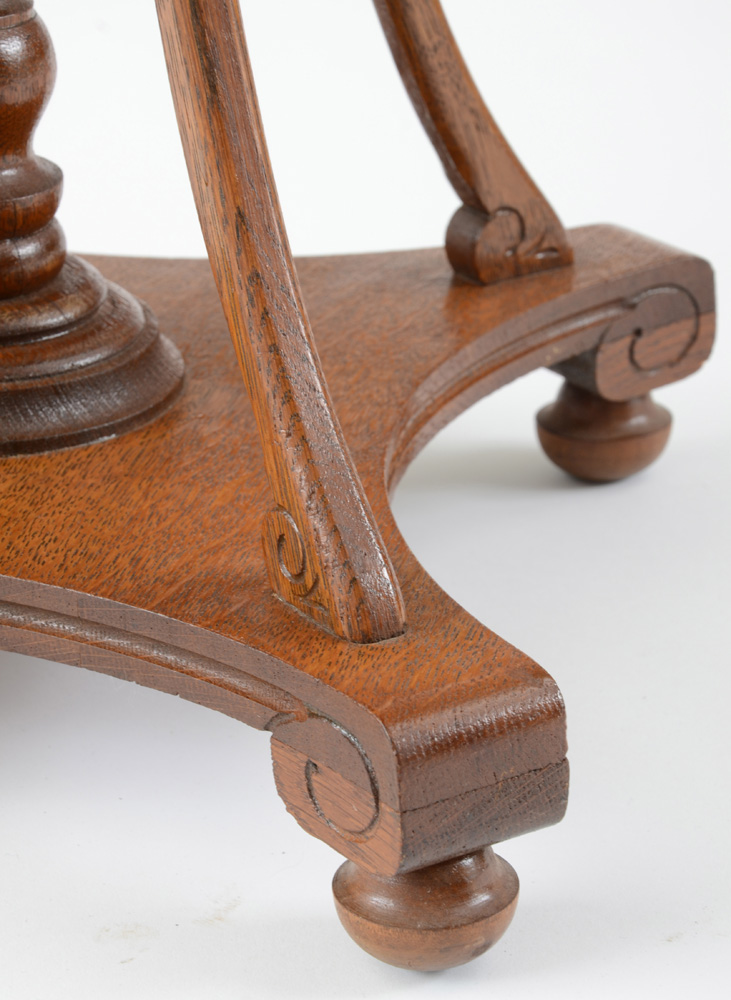 Antique Tiger Oak Accent Table