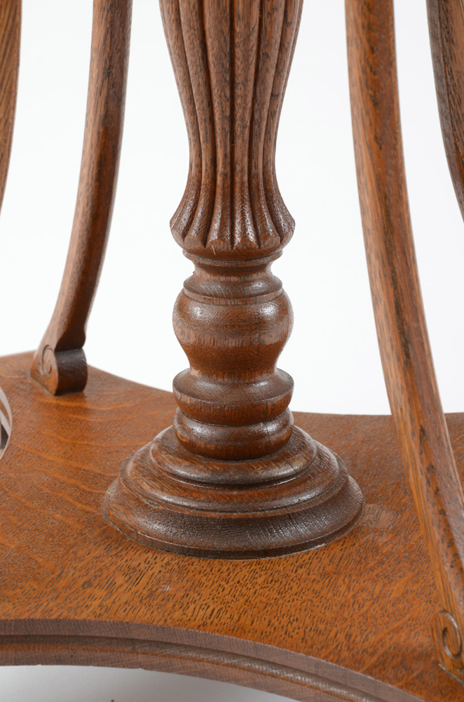 Antique Tiger Oak Accent Table
