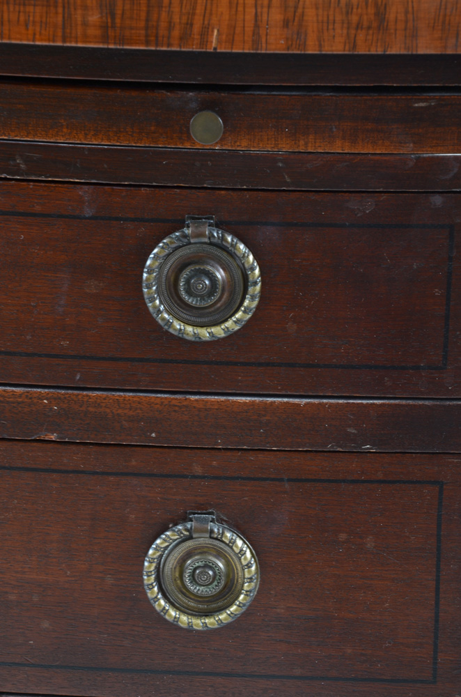 Vintage Mahogany Bow Front Chest of Drawers
