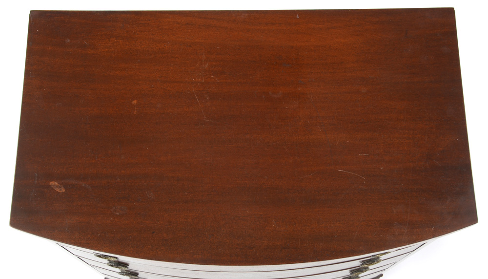 Vintage Mahogany Bow Front Chest of Drawers