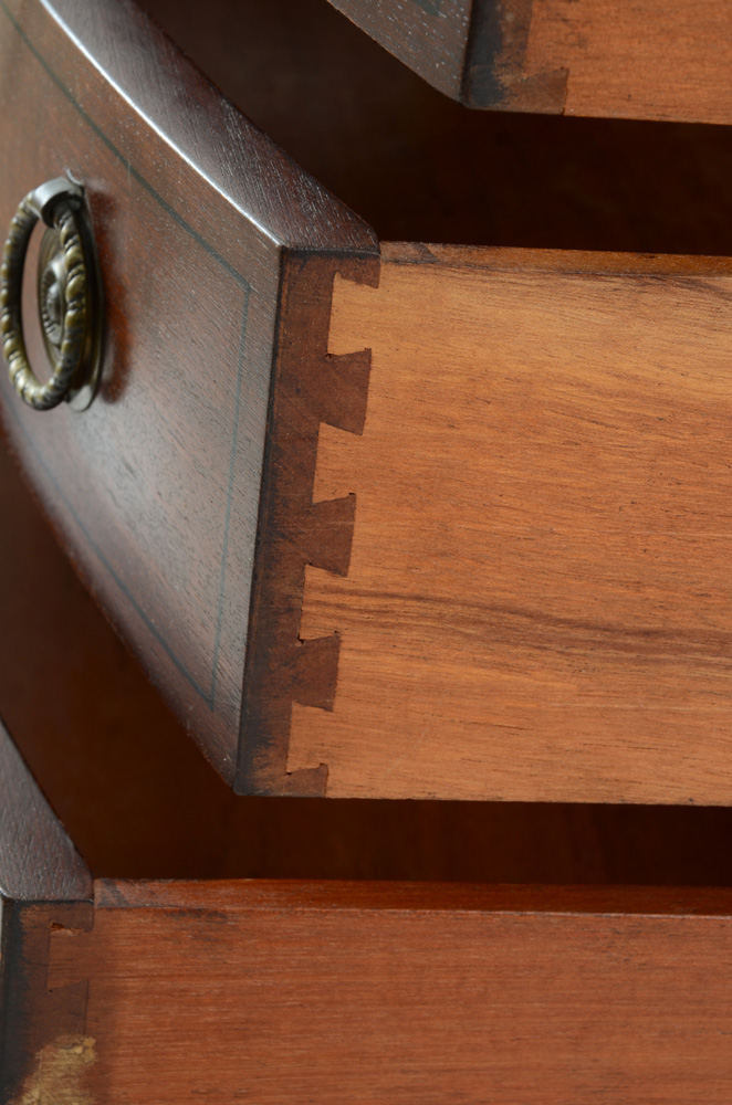 Vintage Mahogany Bow Front Chest of Drawers