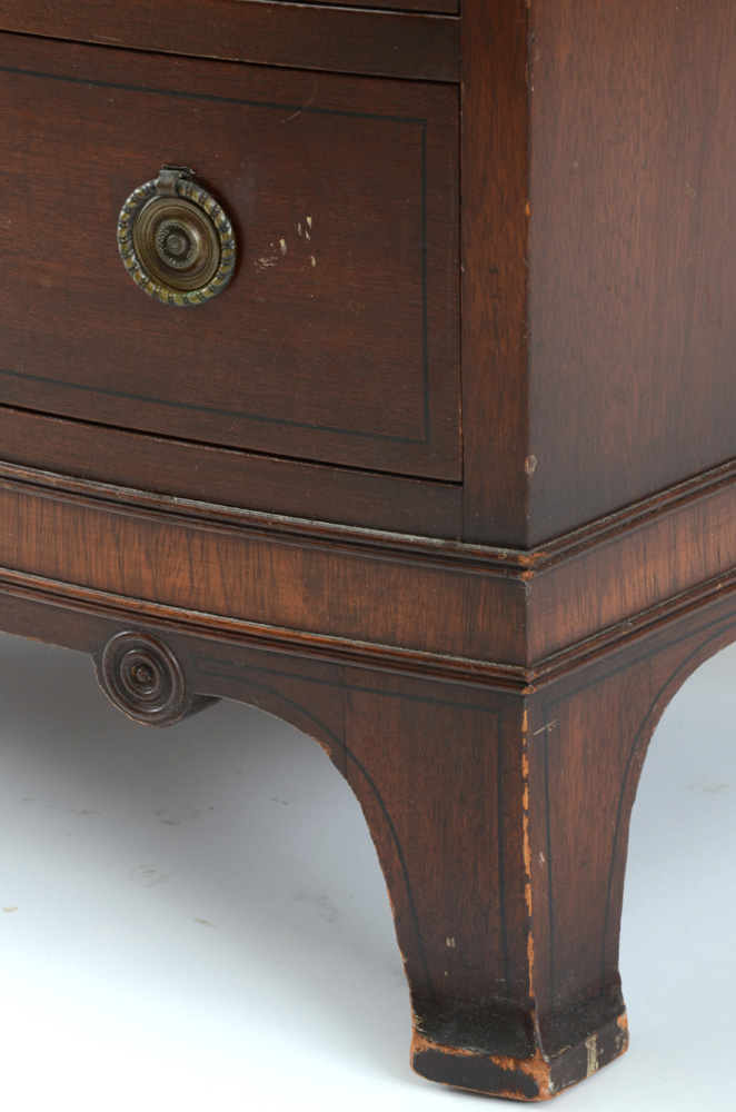 Vintage Mahogany Bow Front Chest of Drawers