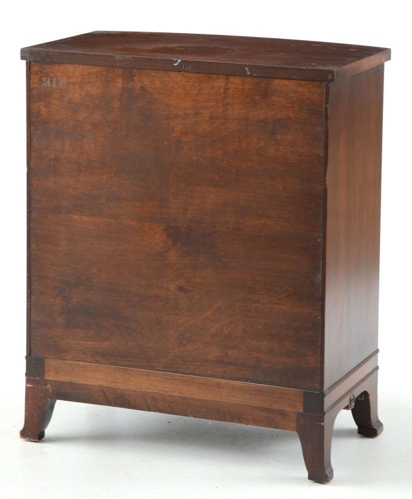 Vintage Mahogany Bow Front Chest of Drawers