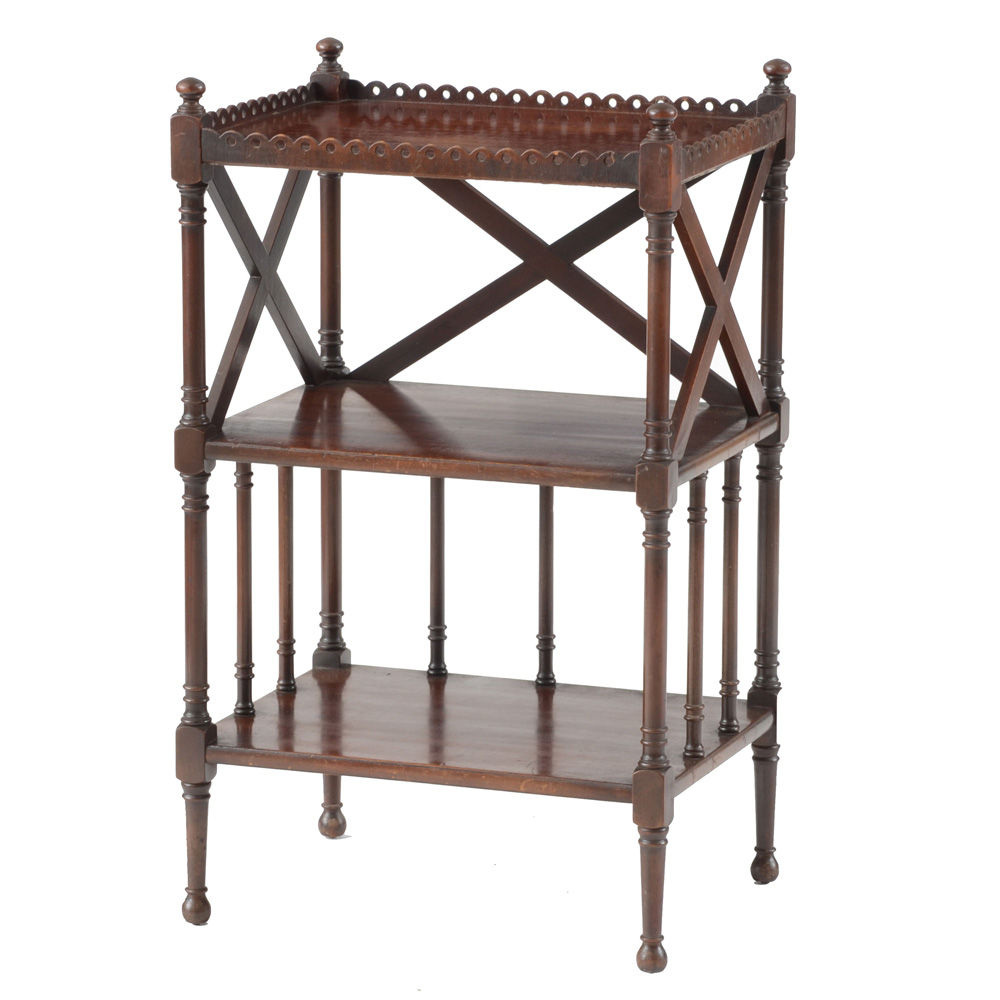 Mahogany Three-Tier End Table