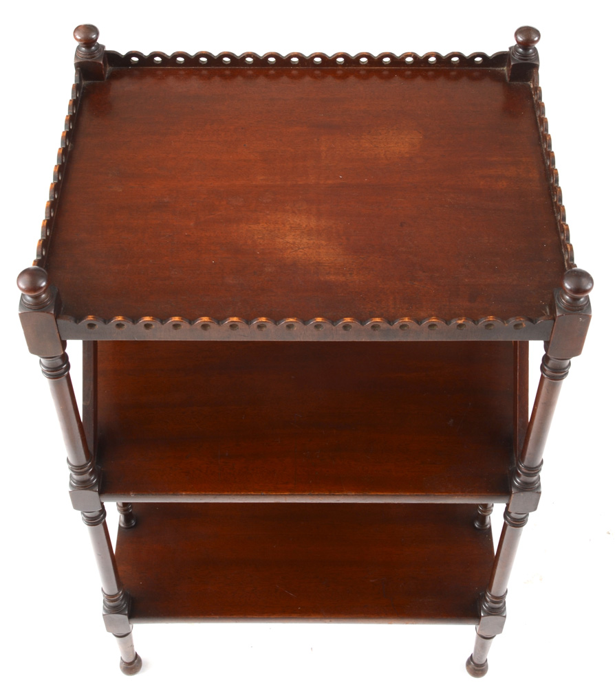 Mahogany Three-Tier End Table