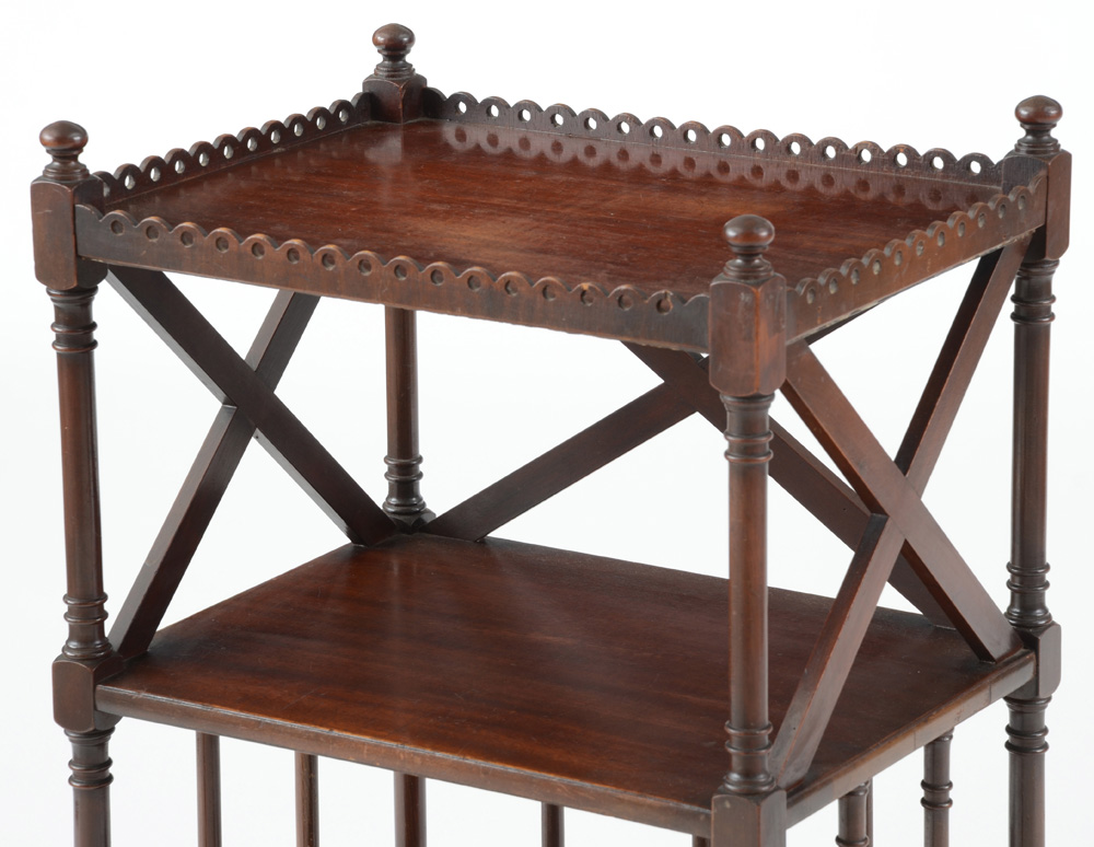 Mahogany Three-Tier End Table