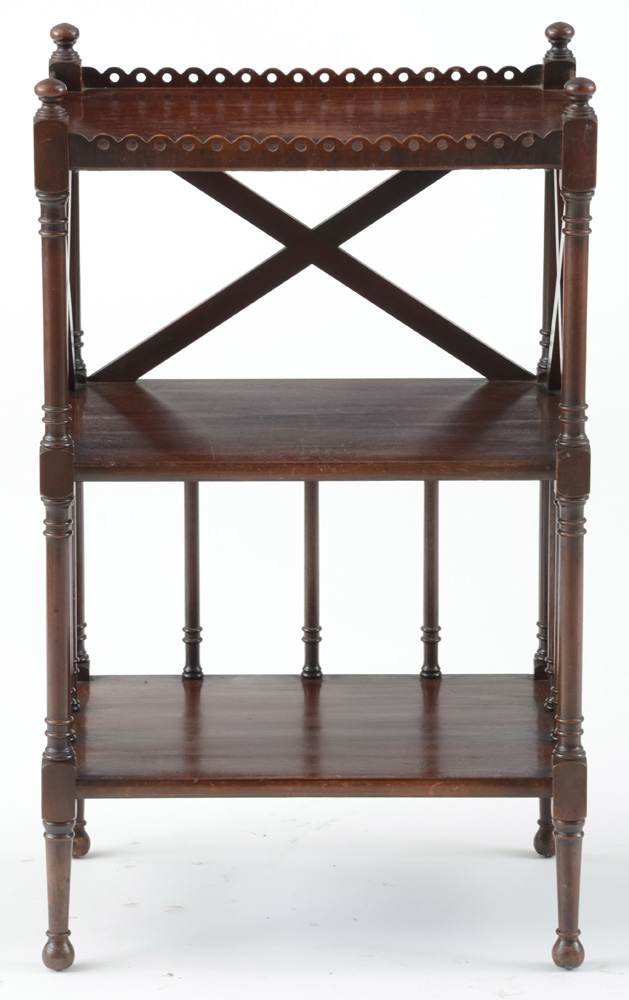 Mahogany Three-Tier End Table