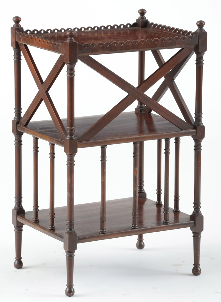 Mahogany Three-Tier End Table