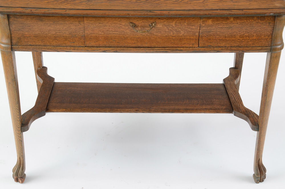 Vintage Tiger Oak Writing Desk