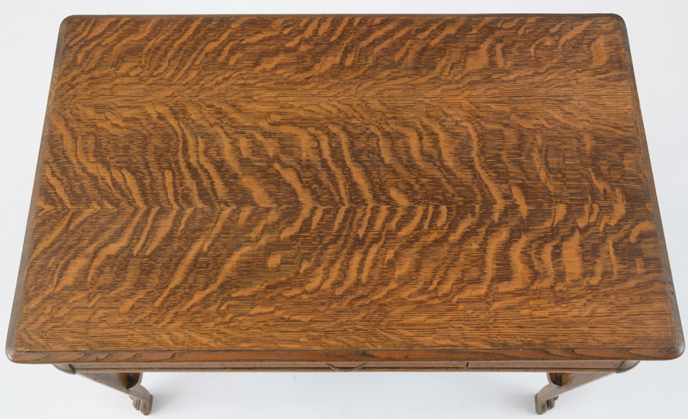 Vintage Tiger Oak Writing Desk