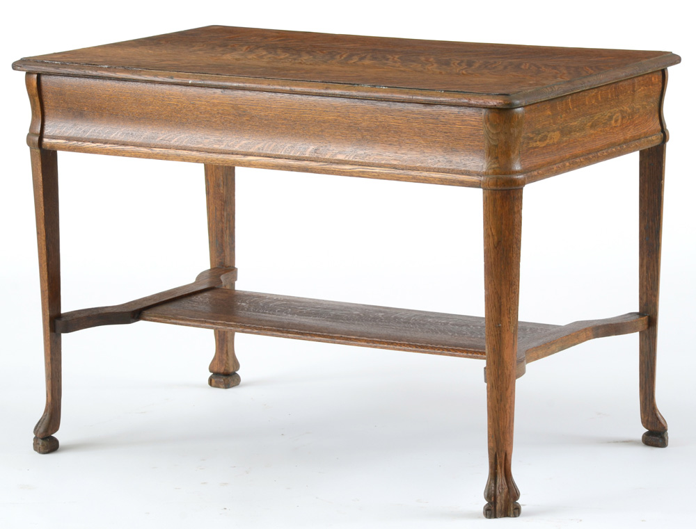 Vintage Tiger Oak Writing Desk