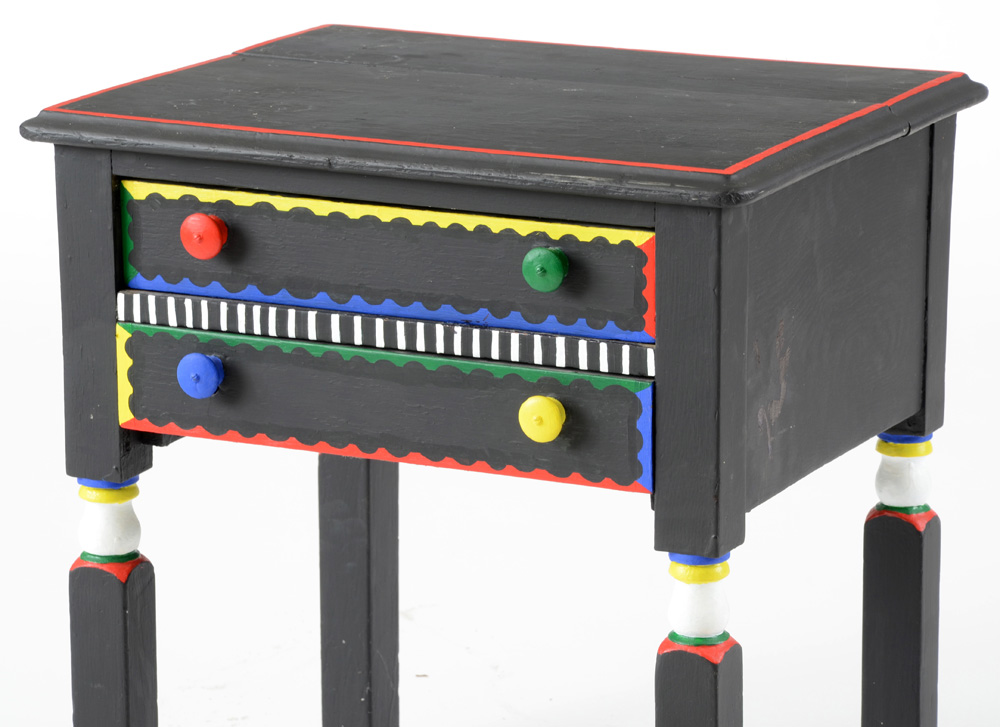 Vintage Hand-Painted Child's Nightstand