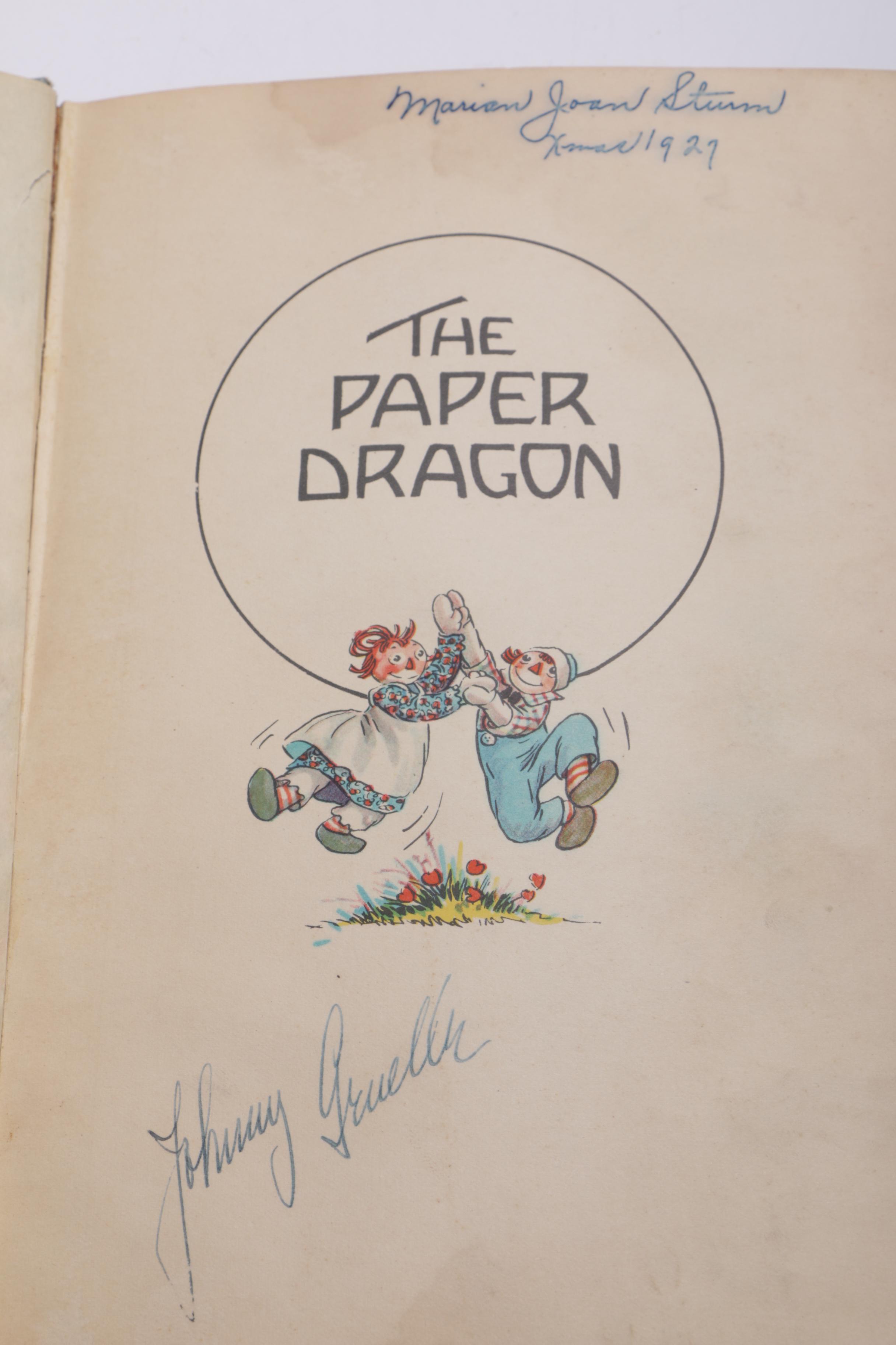 Signed "The Paper Dragon: A Raggedy Ann Adventure" by Johnny Gruelle