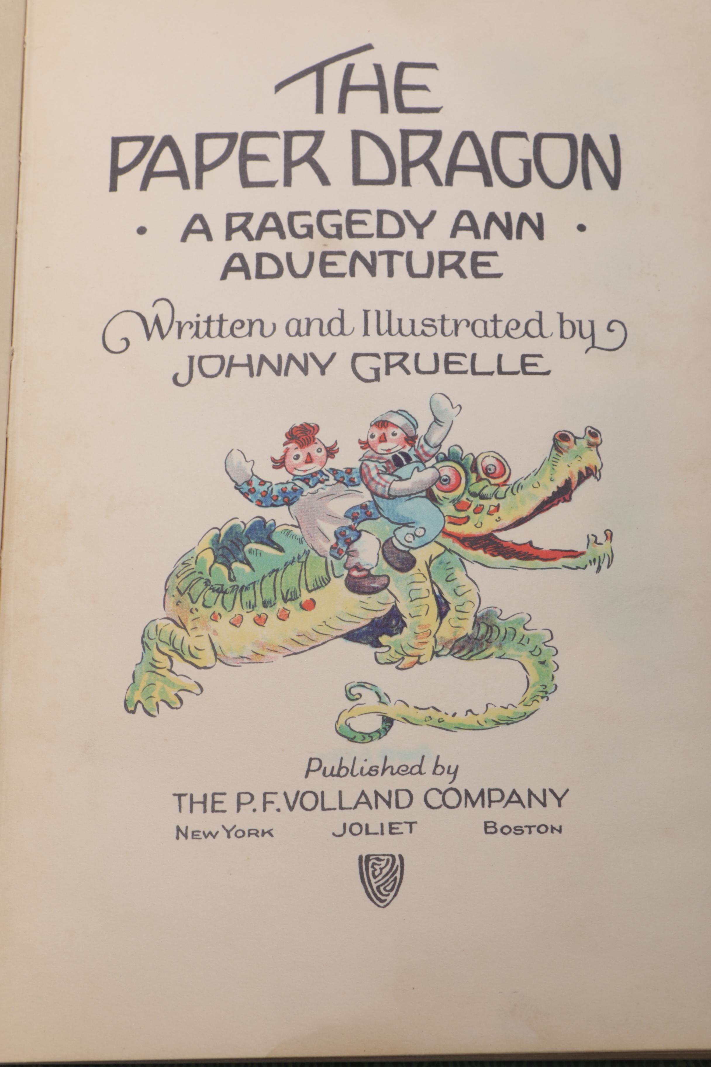 Signed "The Paper Dragon: A Raggedy Ann Adventure" by Johnny Gruelle