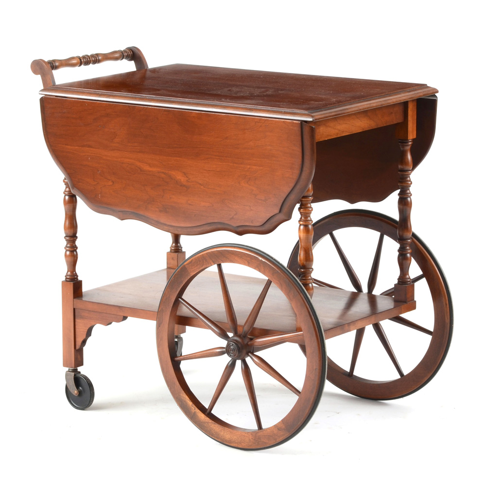 Drop Leaf Rolling Tea Table