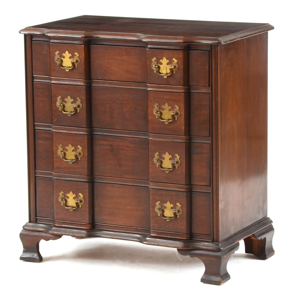 Diminutive Mahogany Block Front Chest of Drawers