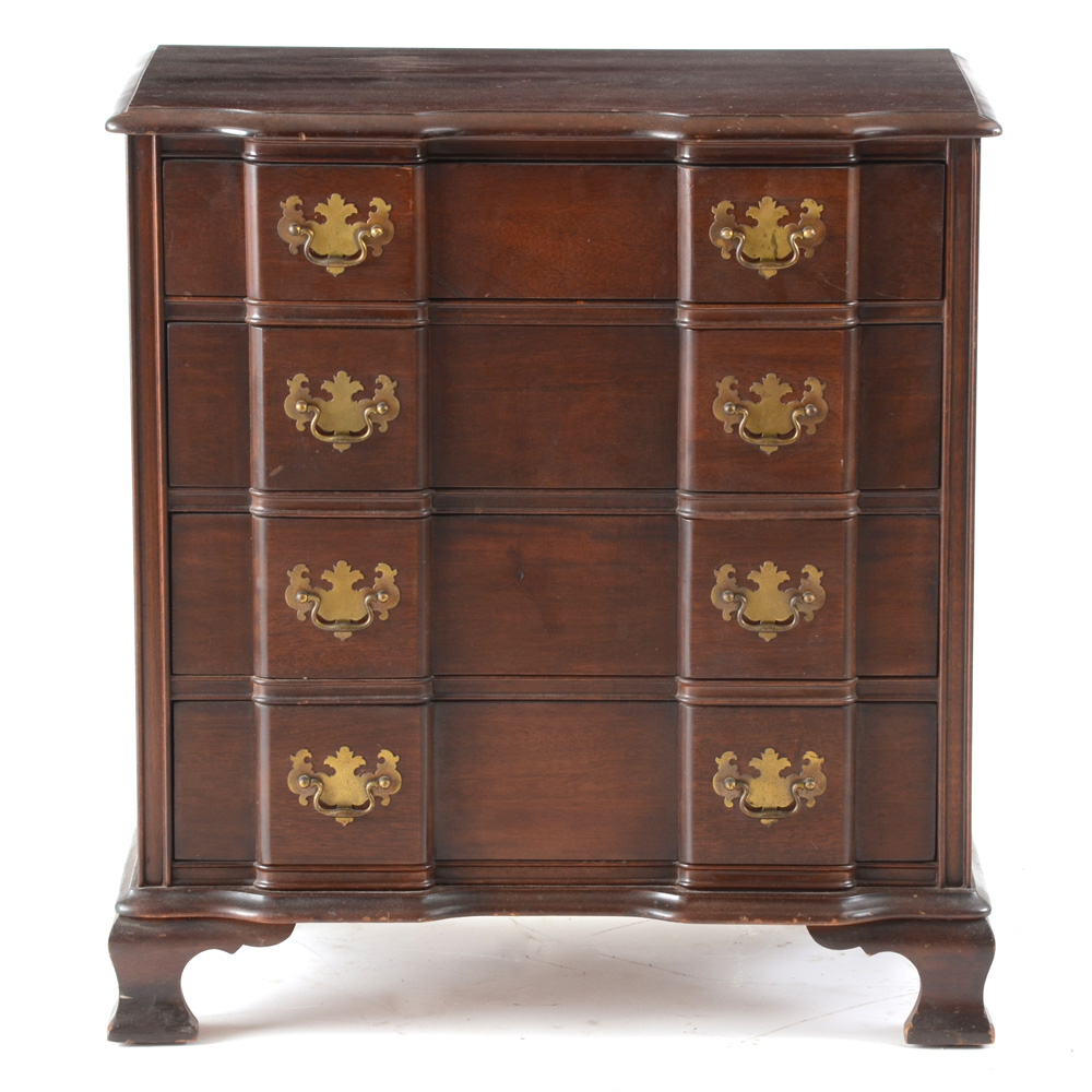 Diminutive Mahogany Block Front Chest of Drawers
