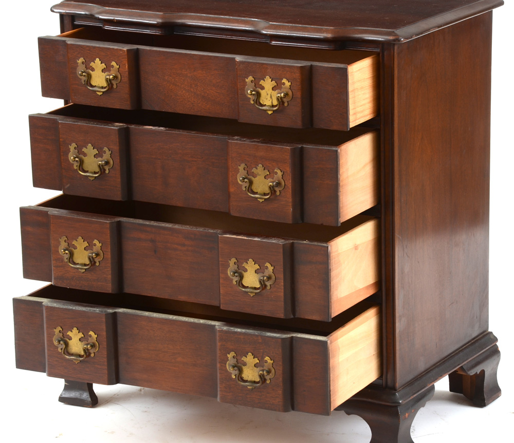 Diminutive Mahogany Block Front Chest of Drawers