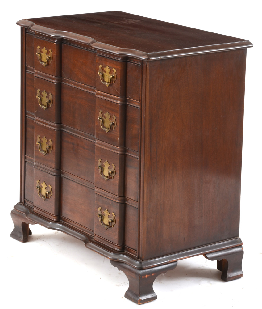 Diminutive Mahogany Block Front Chest of Drawers