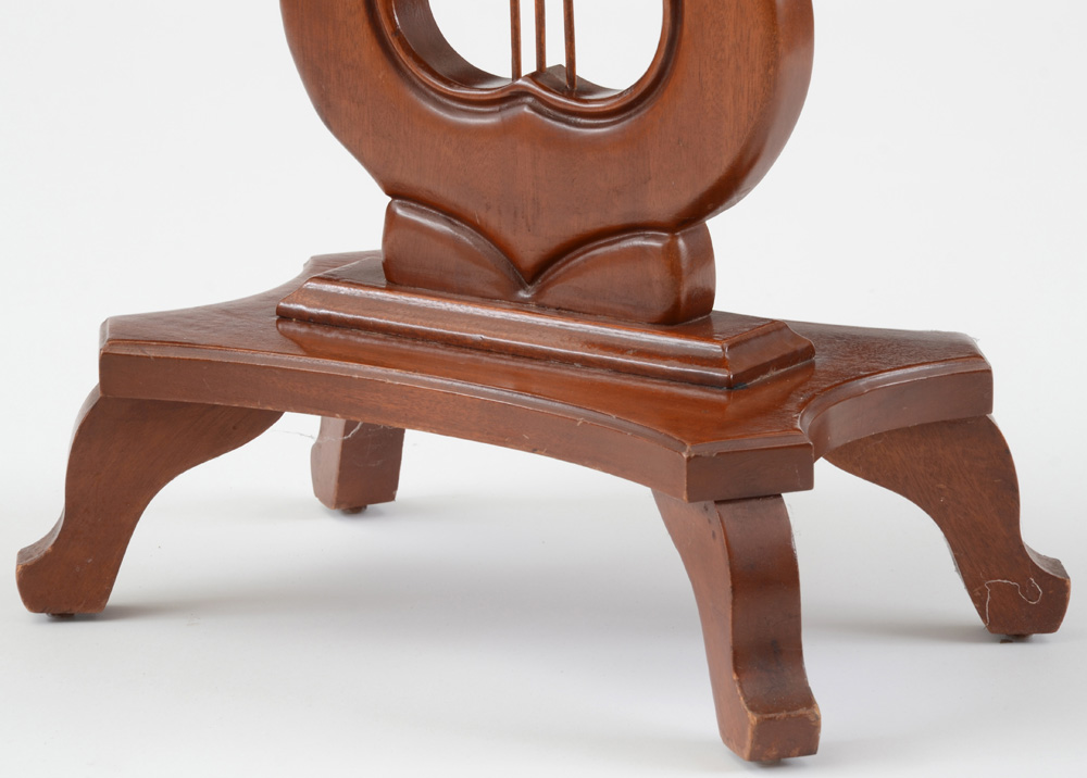 Marble Top Mahogany Accent Table