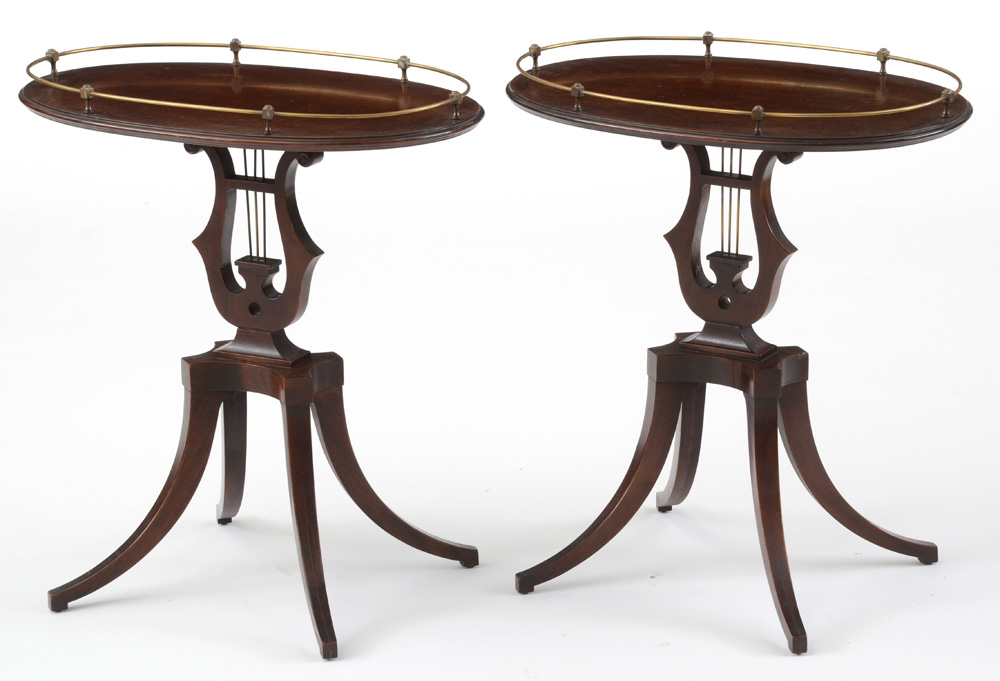Pair of Vintage Mahogany Accent Tables
